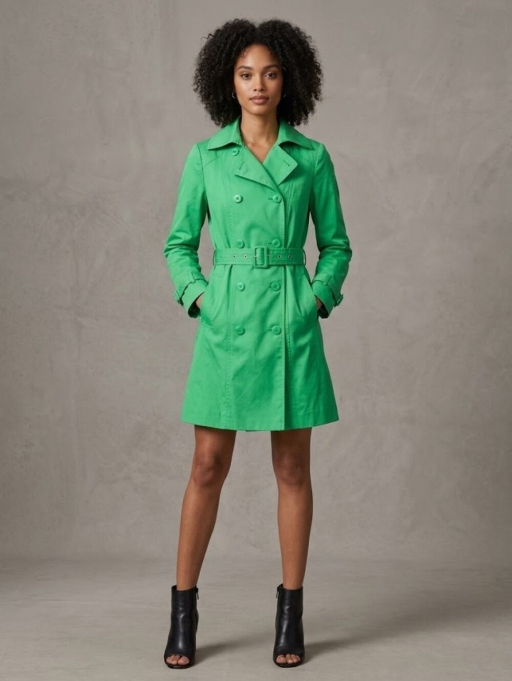 Chadwick's Green Trench Coat Jacket